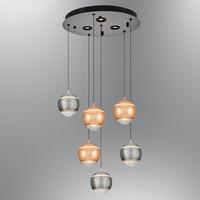 Özcan Aydınlatma Roge 6'Lı Mıx Sarkıt Sarı-Platin Mix 2806-6A-0324 