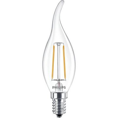 Philips 2 W (25W) Kıvrık Rustik LED Mum Ampul Şeffaf Cam Sarı Işık