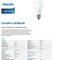 Philips CorePro Led Bulb 5w-40w E27 2700k Dim Edilebilir Led Ampül