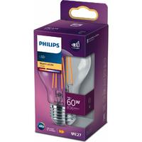 Philips LED Classic Şeffaf Filament Ampul 7W 806 Lumen 2700K Sarı Işık A60 E27 Duy