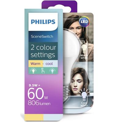 Philips Led Ampül Scene Switch 9,5w Tek Ampul İki Renk 2700K-4000K E27 Duy
