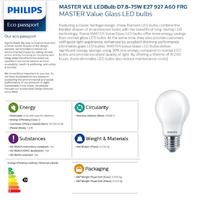 Philips Master Value LedBulb 7.8w-75w E27 2700k Dim Edilebilir Led Ampül