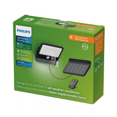 Philips Güneş Enerjili Dış Mekan Sensörlü Mulys Duvar Lambaları 8W Solar Led Projektör 