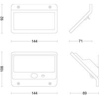 Philips Güneş Enerjili Dış Mekan Sensörlü Mulys Duvar Lambaları 8W Solar Led Projektör 