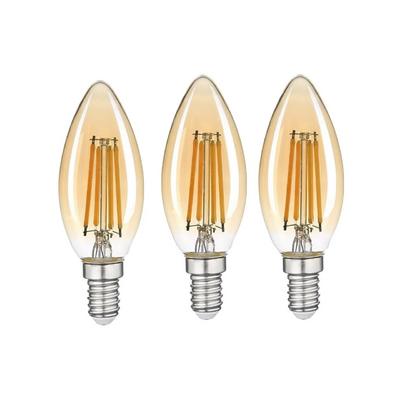 Rustik Led Ampül C35 Amber Işık 220V 4W E14 3 Adet