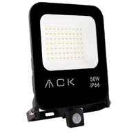 Sensörlü LED Projektör 50 Watt 6500k Beyaz Işık Ack AT62-25032