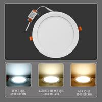 Sıva Altı Led Spot Beyaz Gövde 15W 6500K Yuvarlak Cata CT-5148-B