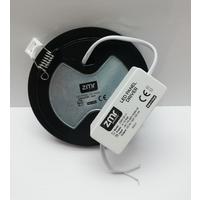 Zmr 6W Panel Led Spot Armatür Siyah Gövde Beyaz Işık 2 Adet
