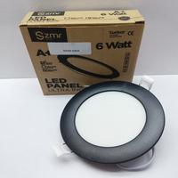 Zmr 6W Panel Led Spot Armatür Siyah Gövde Beyaz Işık 2 Adet