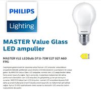 Philips Master Value LedBulb 7.8w-75w E27 2700k Dim Edilebilir Led Ampül